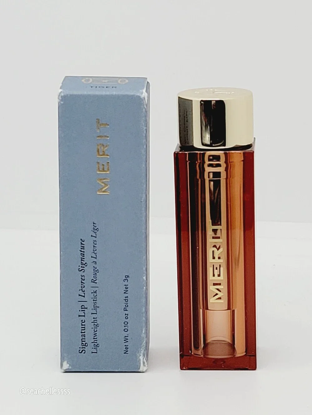 Tiger Merit Signature Lightweight Lipstick Matte Brick Red Brand New In Box
